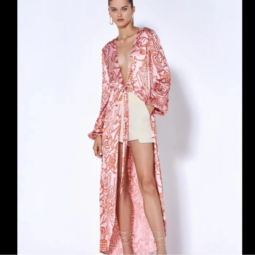 Alexis Setti Longline Kaftan Robe XS - Picture 2 of 8